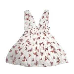 BANJANAN Victoria Women's Butterfly Print Sleeveless Mini Dress size Medium‎